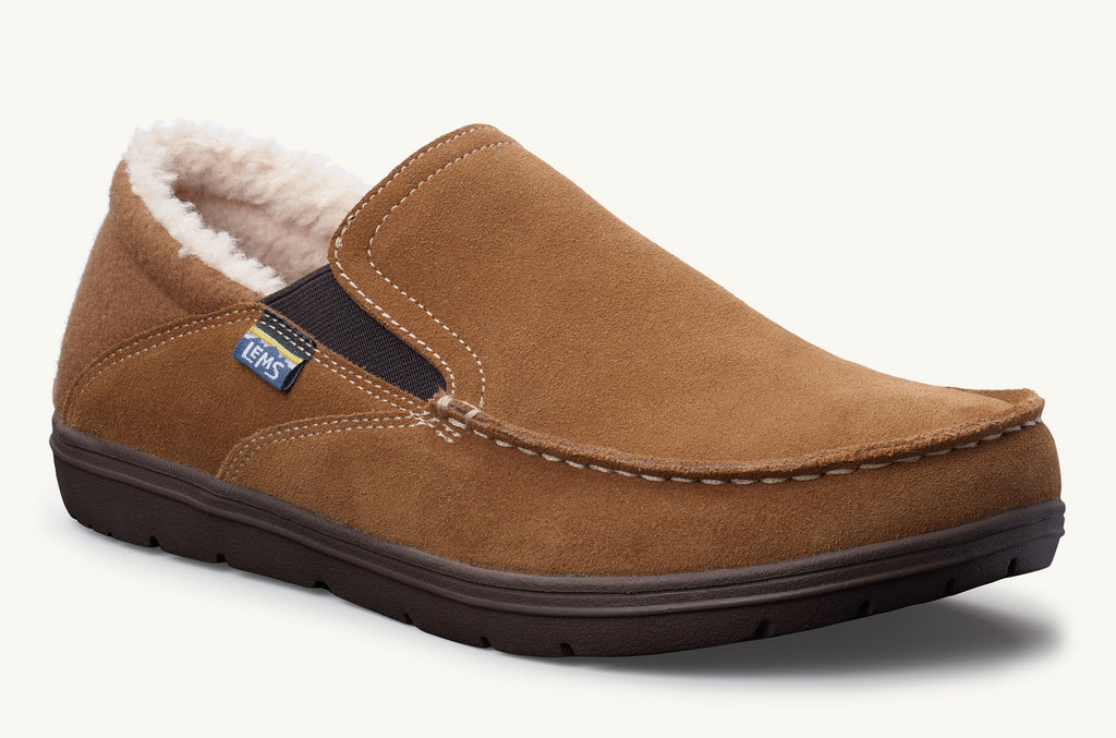 Brown Men's Lems Fur Slip On Shoes Drifter | UCT2713HW