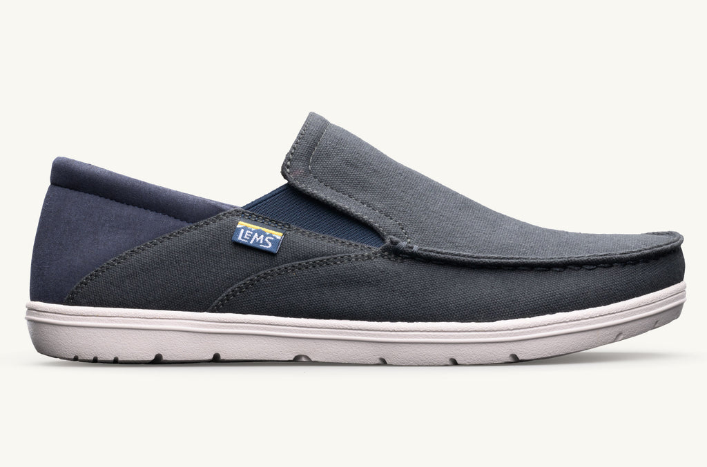 Grey Navy Women's Lems Slip On Shoes Drifter | SEY8679PY