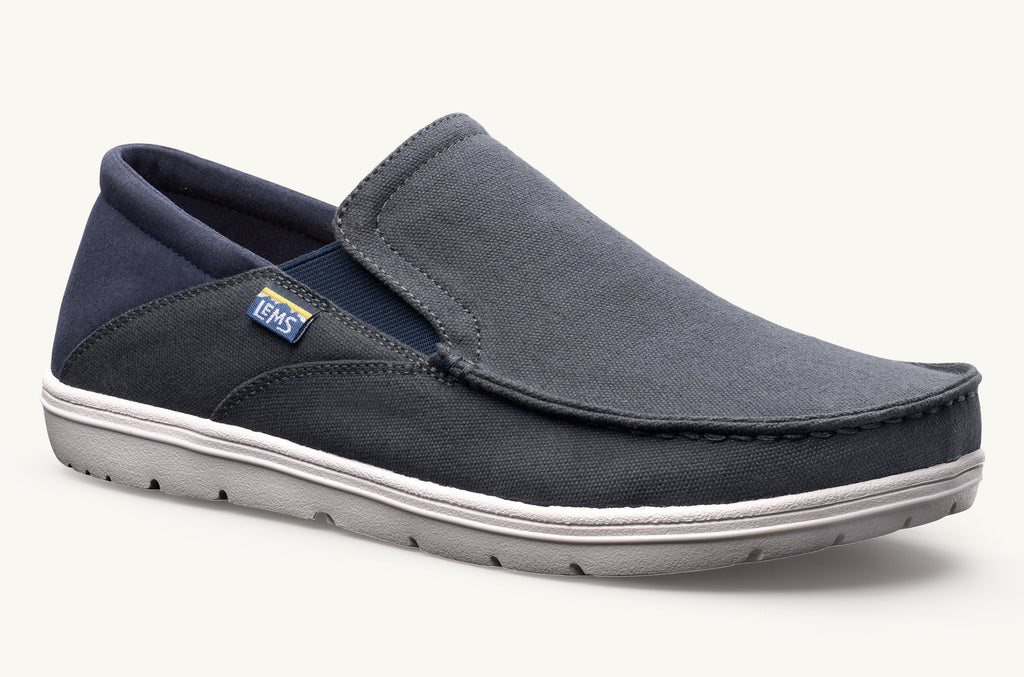 Grey Navy Women's Lems Slip On Shoes Drifter | SEY8679PY