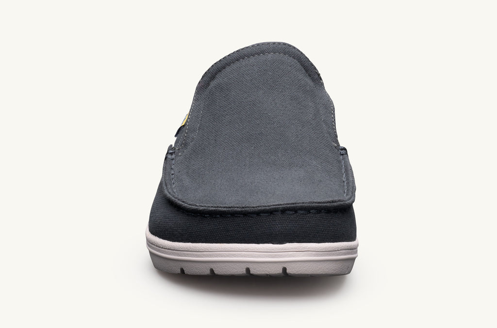 Grey Navy Women's Lems Slip On Shoes Drifter | SEY8679PY