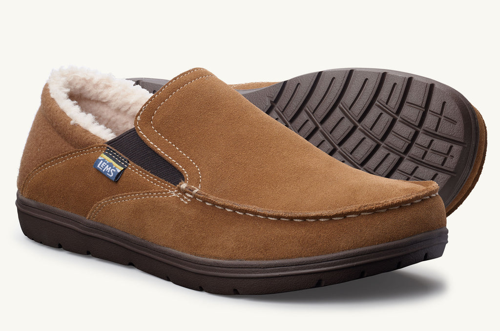 Brown Men's Lems Fur Slip On Shoes Drifter | UCT2713HW